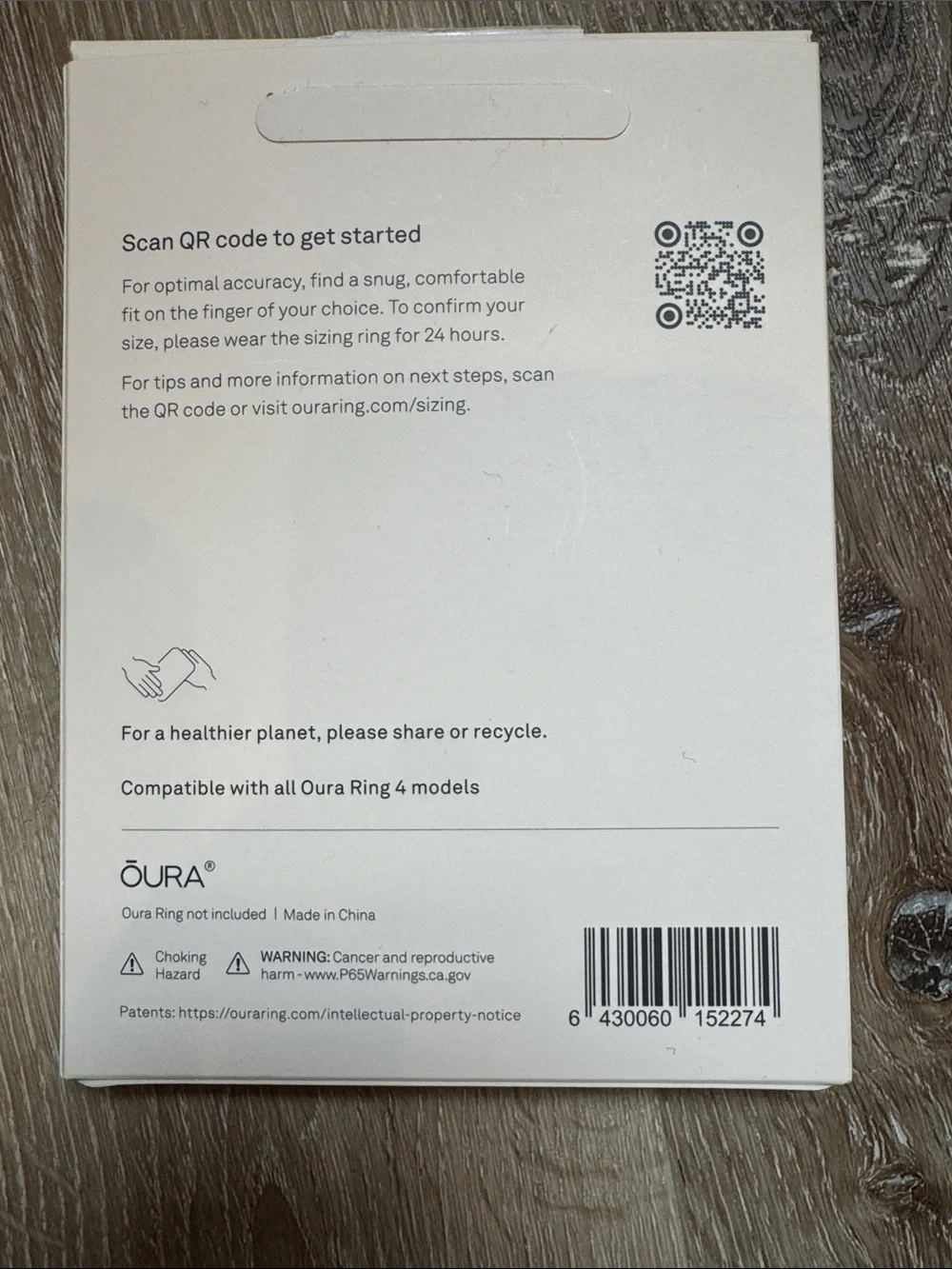 Oura Ring 4 Sizing Kit — White Sizing Set excellent condition